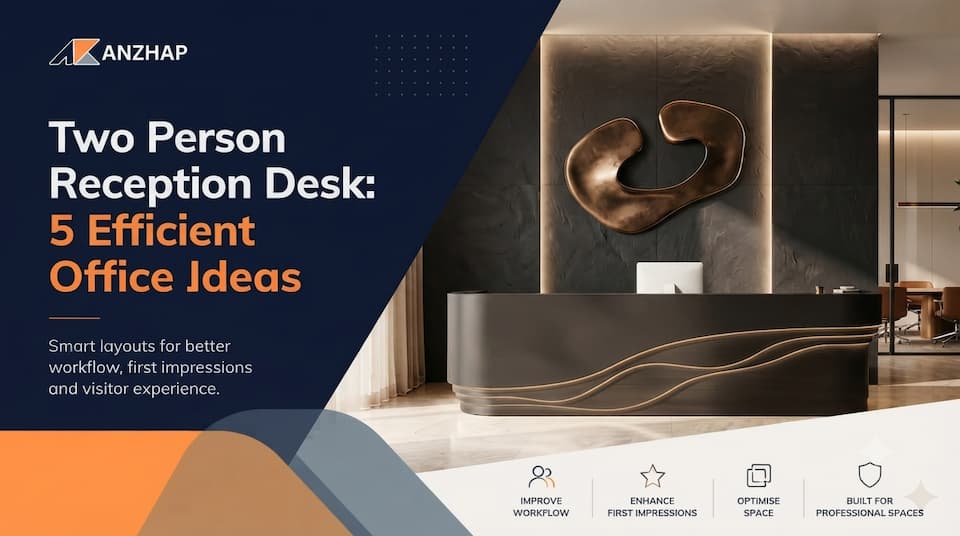 Two Person Reception Desk: 5 Efficient Office Ideas