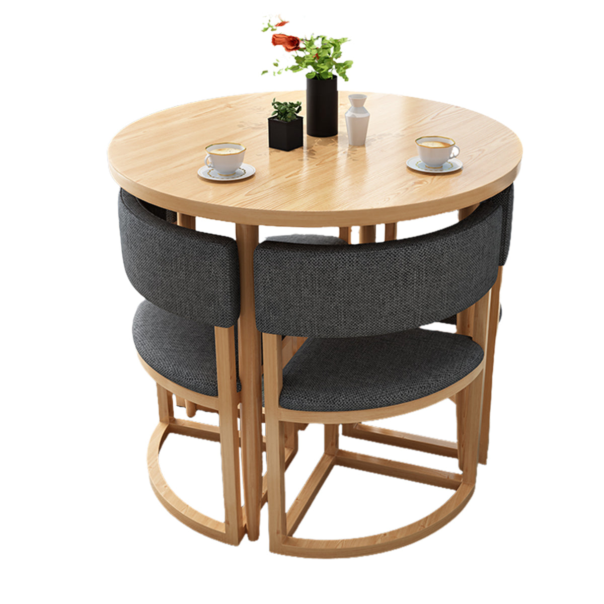 Compact 80cm Office Breakroom Set - Nesting Table and Chairs - ANZHAP JDZH-2021 Main picture07