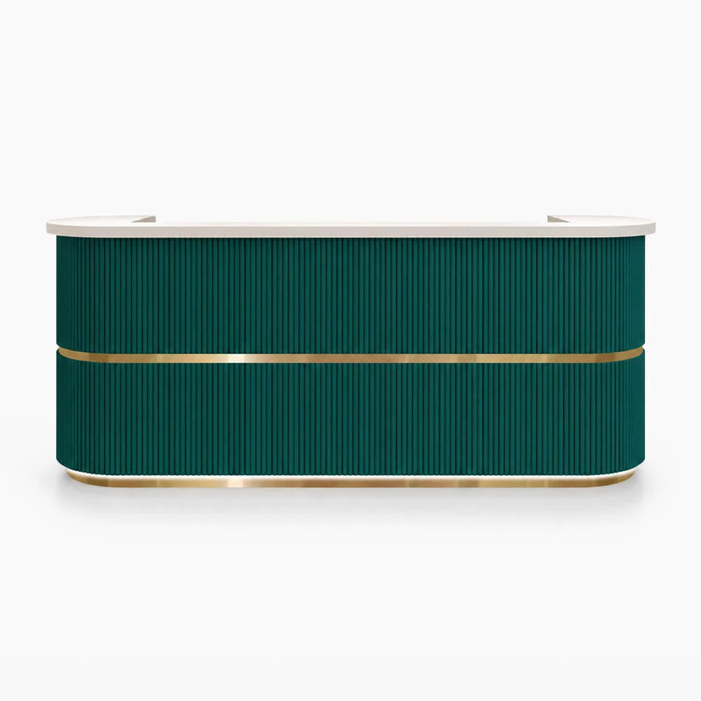Curved Fluted Welcome Desk for Modern Shops Affordable Luxury Look ANZHAP-JDT-7190-mainpictures 2