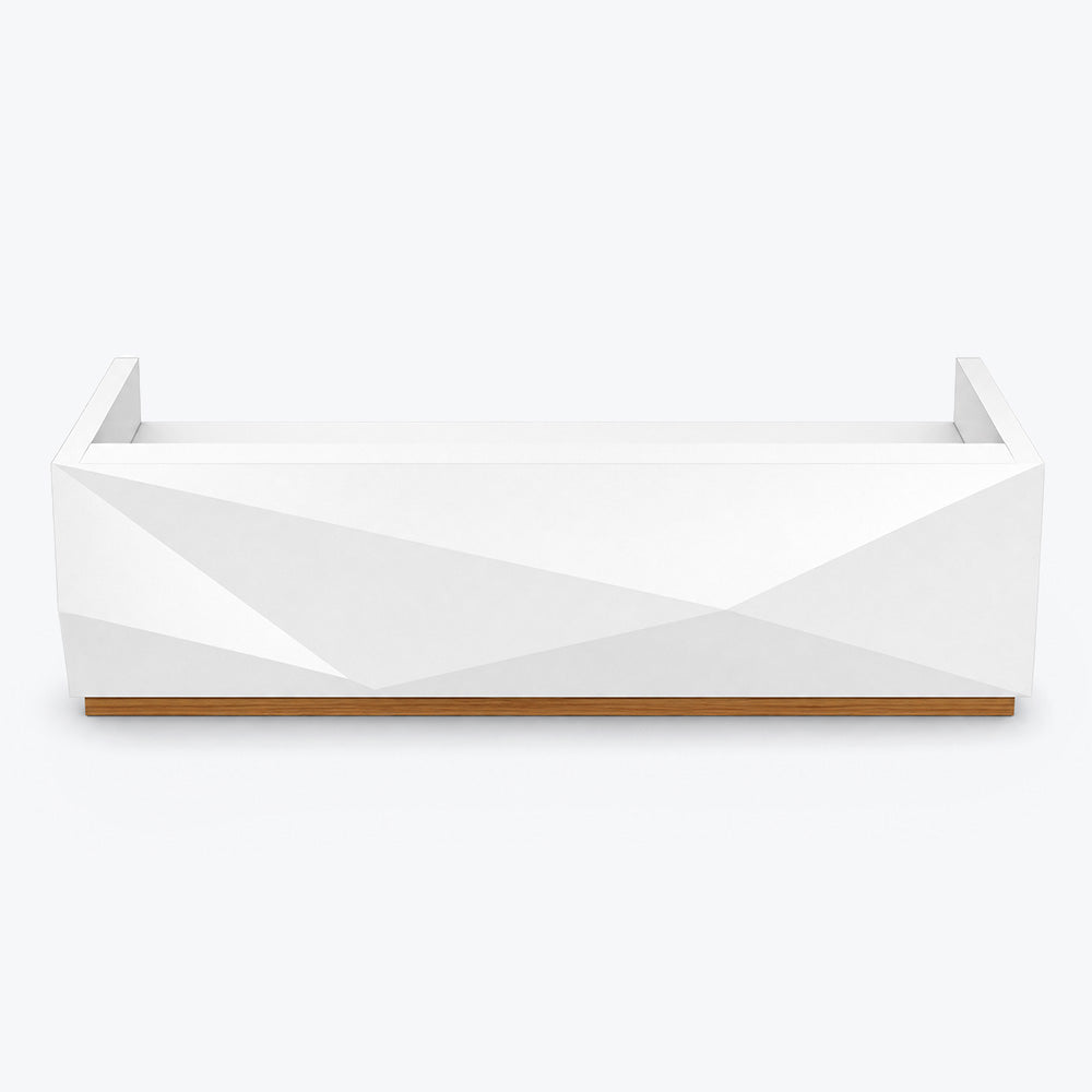Curved Reception Counter for Modern Professional Workspaces