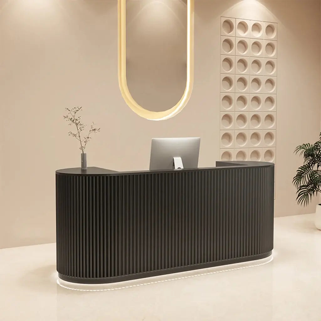Curved White Reception Counter with LED Modern Minimalist Design ANZHAP-JDT-107-mainpictures 6