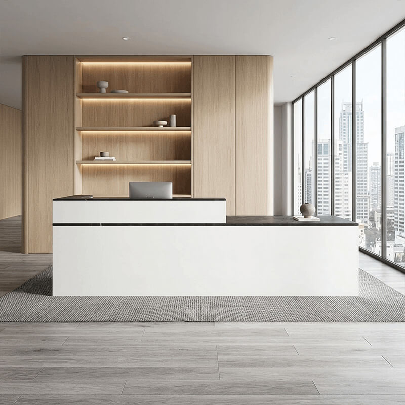 L-Shaped Office Reception Desk Ergonomic Welcome Counter ANZHAP-JDT-2216-mainpictures 4