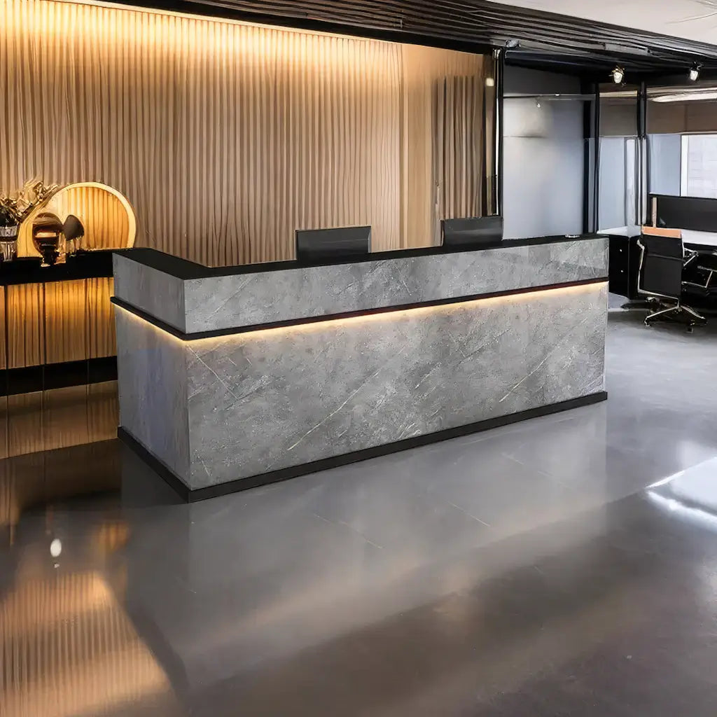 LED Business Reception Desk Checkout Counter Marble Retail Desk ANZHAP-JDT-1049-mianpictures 2