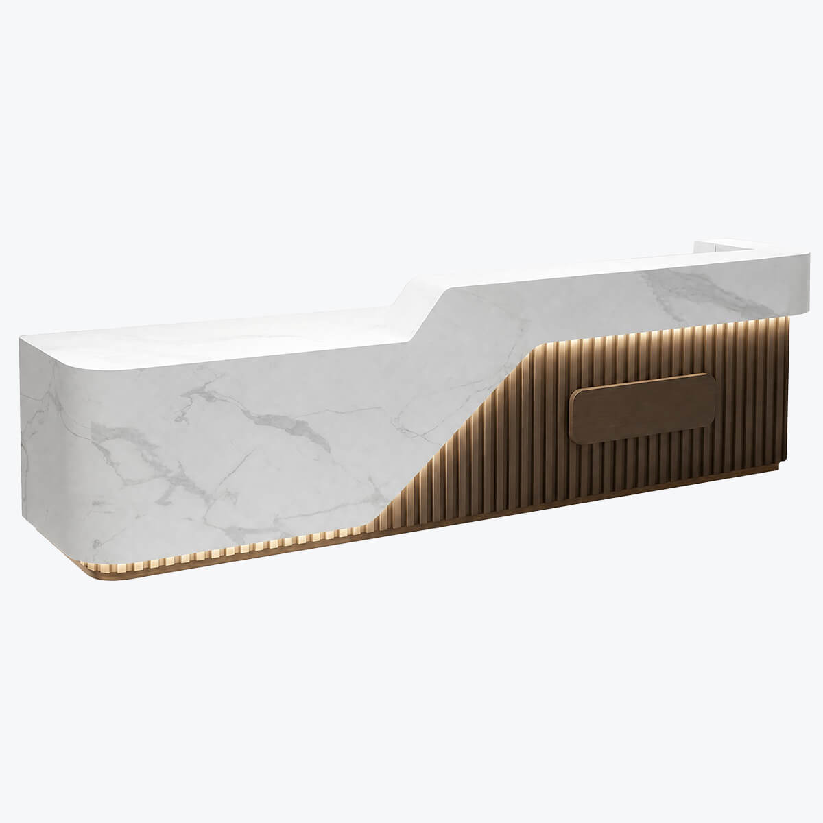 LED Office Welcome Desk with Desk Storage Modern L-Shaped ANZHAP-JDT-2098-main pictures 5