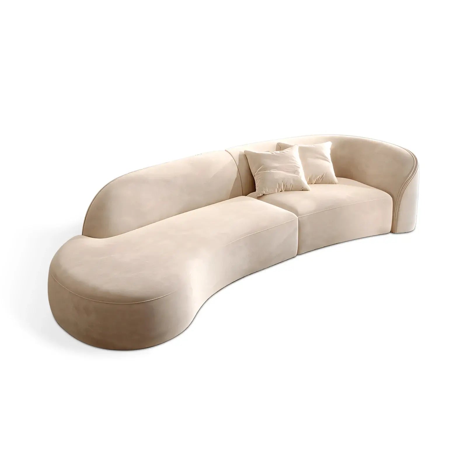 Niedriges Lounge-Sofa | Modernes geschwungenes Stoff-Sofa | ANZHAP