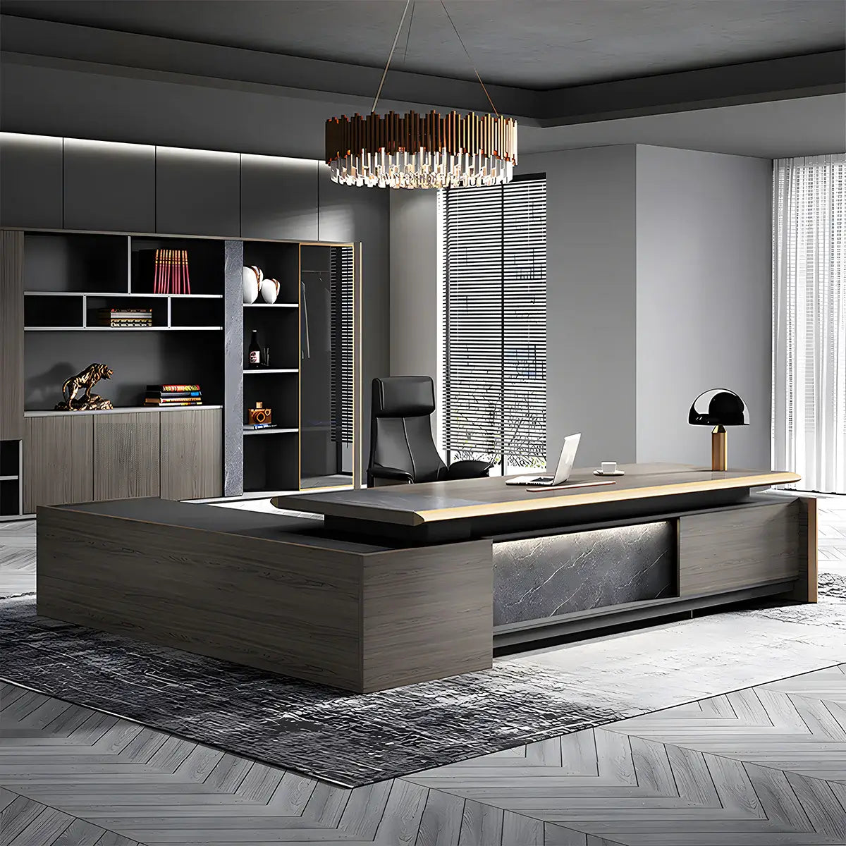 Modern CEO Office Table - Minimalist Executive Workstation ANZHAP-LBZ-708-mianpictures 1