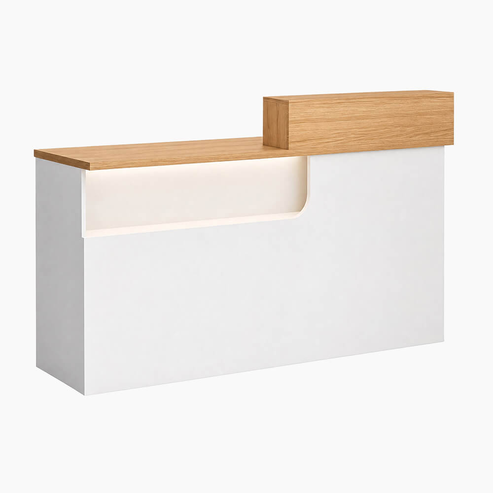 Modern Compact Reception Desk Space-Saving Welcome Counter for Beauty Salon-JDT-1030-main pictures 2
