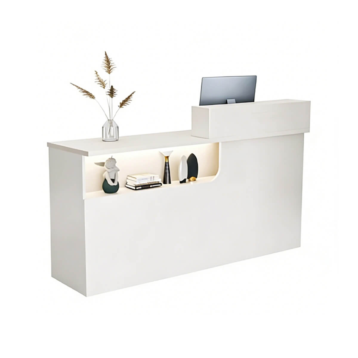 Modern Compact Reception Desk Space-Saving Welcome Counter for Beauty Salon ANZHAP-JDT-1030-mainimage s 1