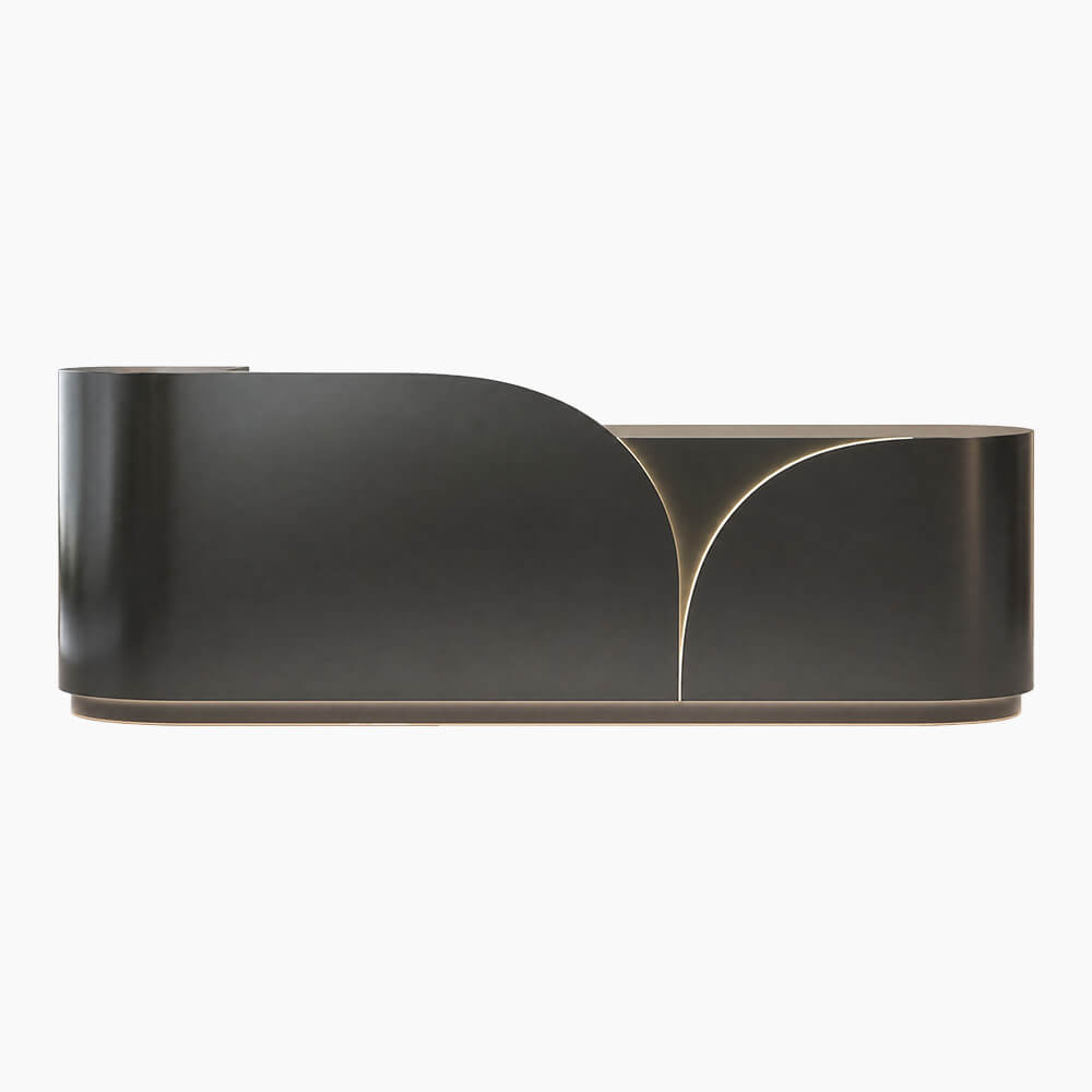 Modern Curved Reception Desk Hotel Front Desk With LED Accent Lighting-JDT-743-mainpictures 6