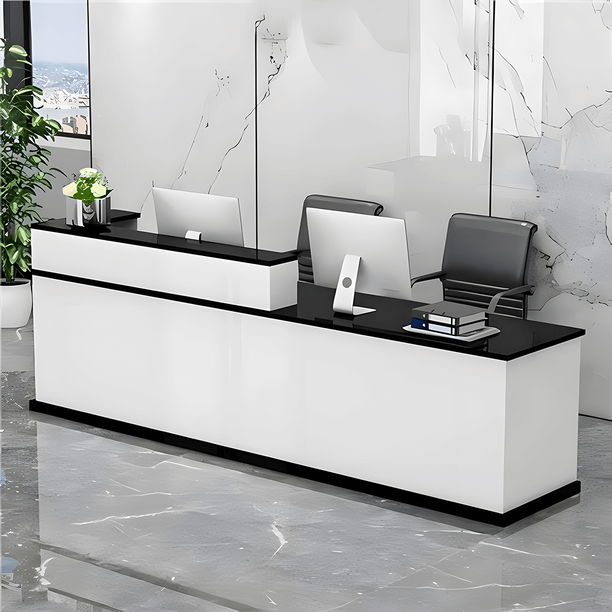 Modern Front Desk for Professional Corporate Entrances - ANZHAP JDT-712 Main picture1.2
