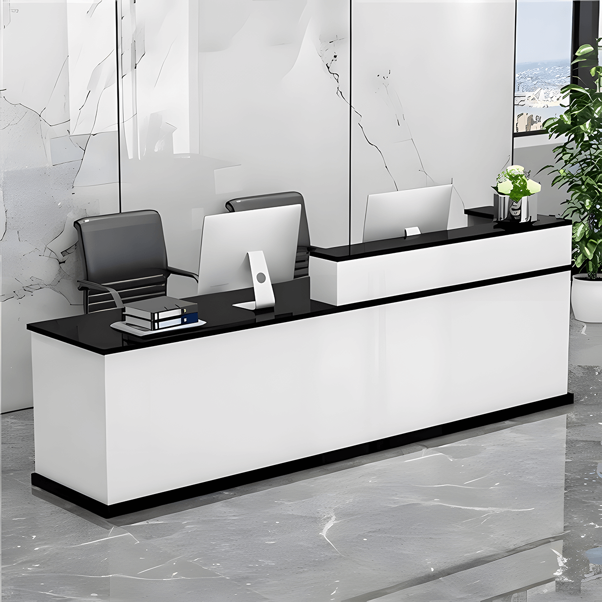 Modern Front Desk for Professional Corporate Entrances - ANZHAP JDT-712 Main picture1.3
