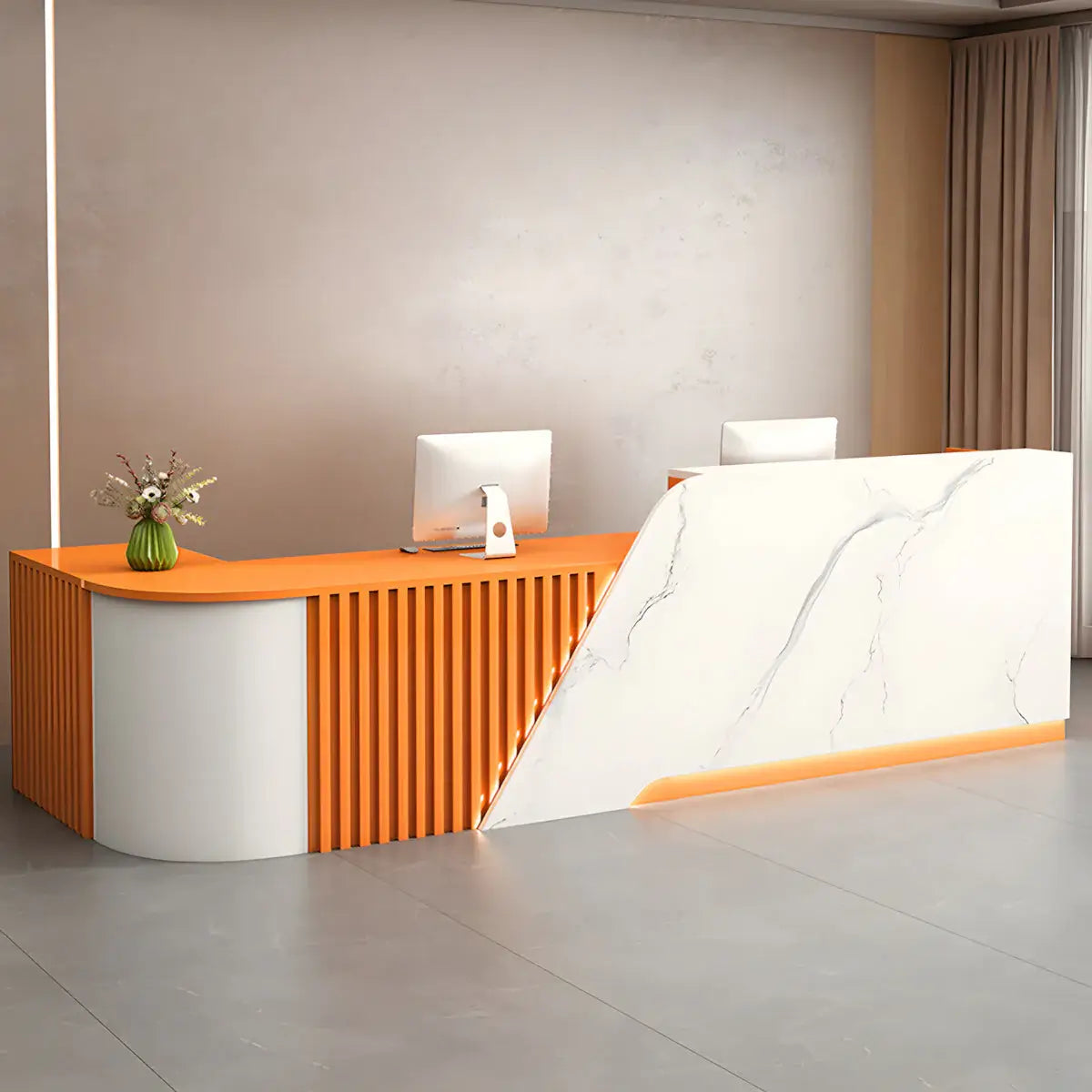 Modern L-Shaped Reception Desk with LED for Medical Clinics Offices ANZHAP- JDT-2248-mainpictures 16