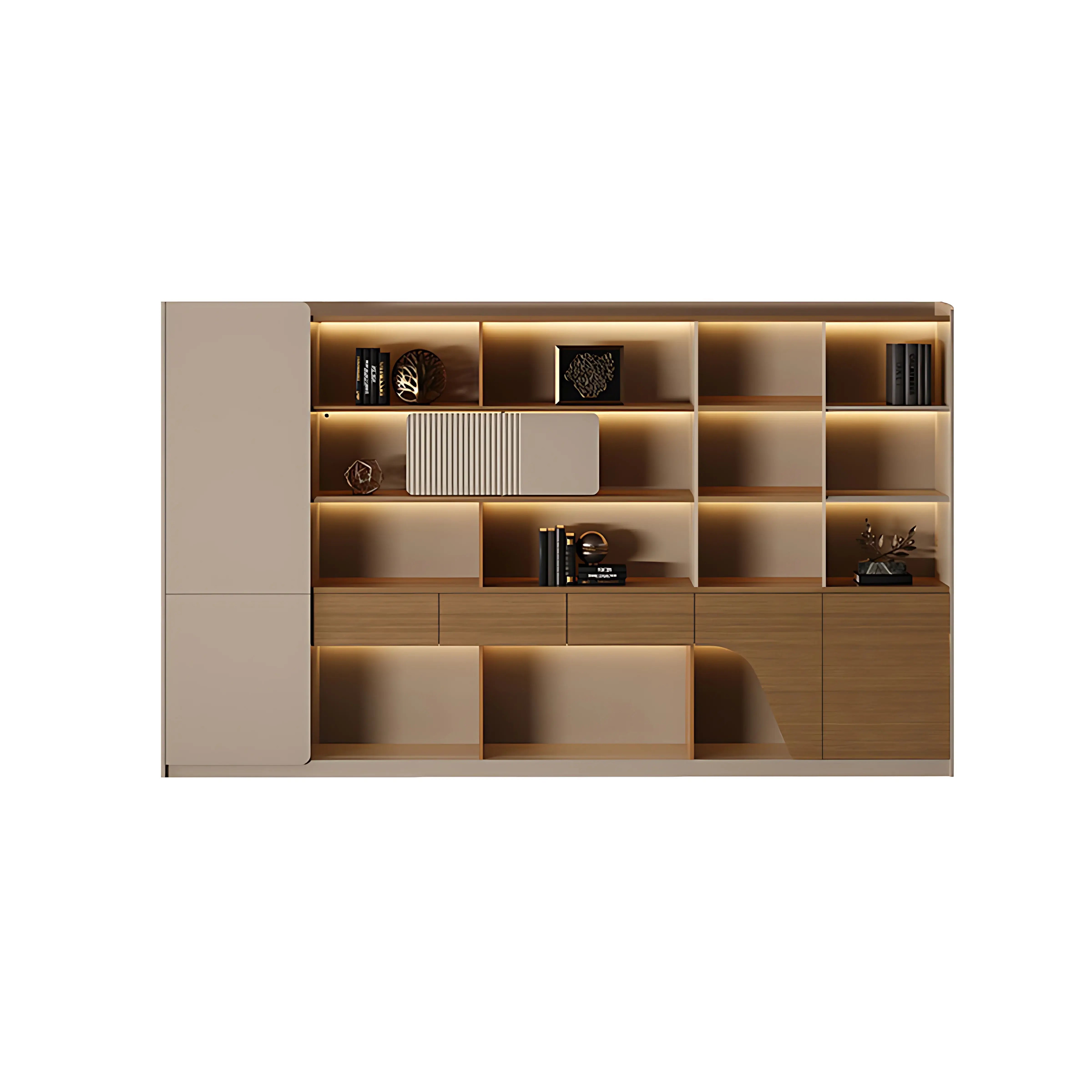 Modern LED Display Cabinet Office Bookshelf ANZHAP-WJG-2157-mianpictures1