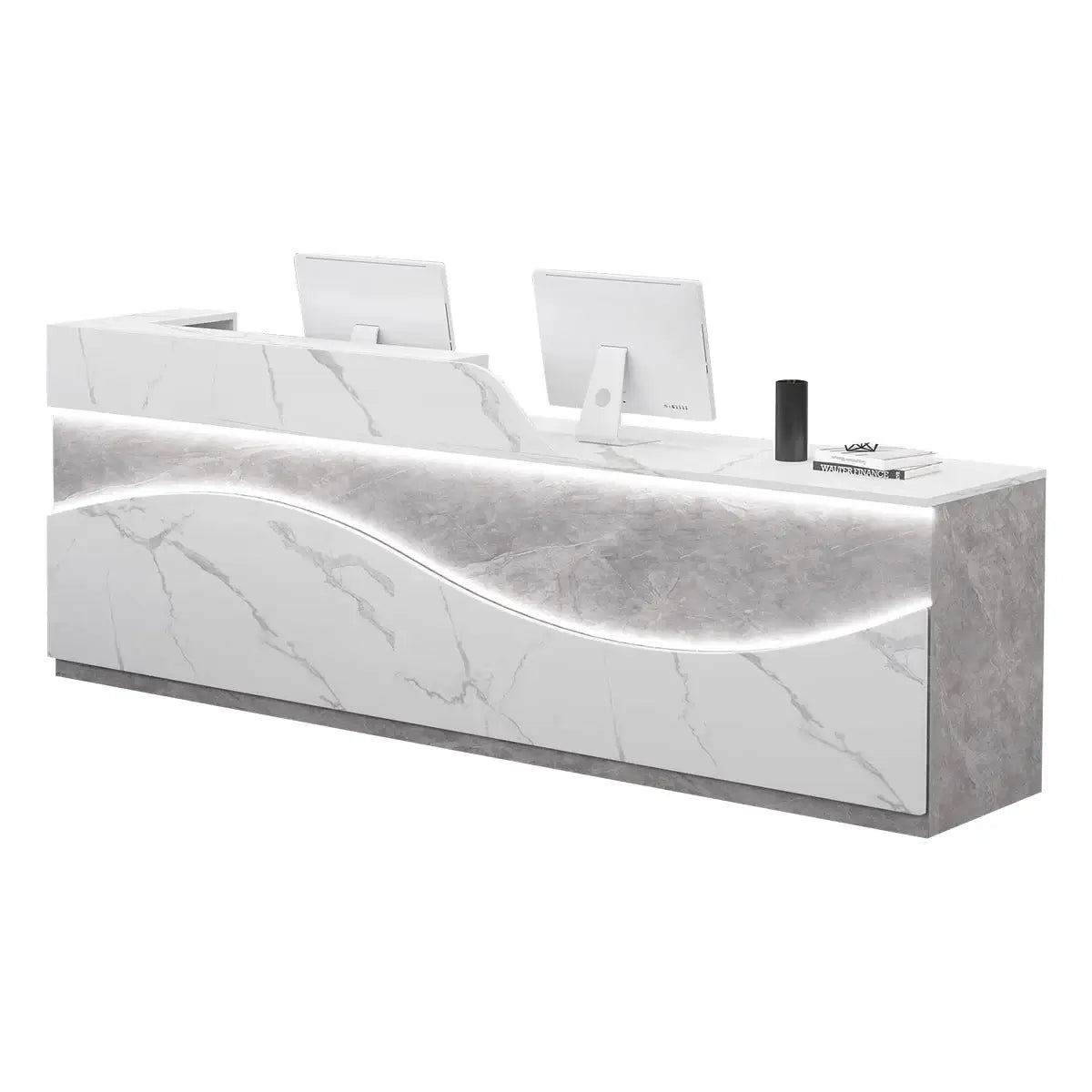 Modern Large White Reception Desk with LED Salon Office Front Desk ANZHAP-JDT-2226-mainpictures 25