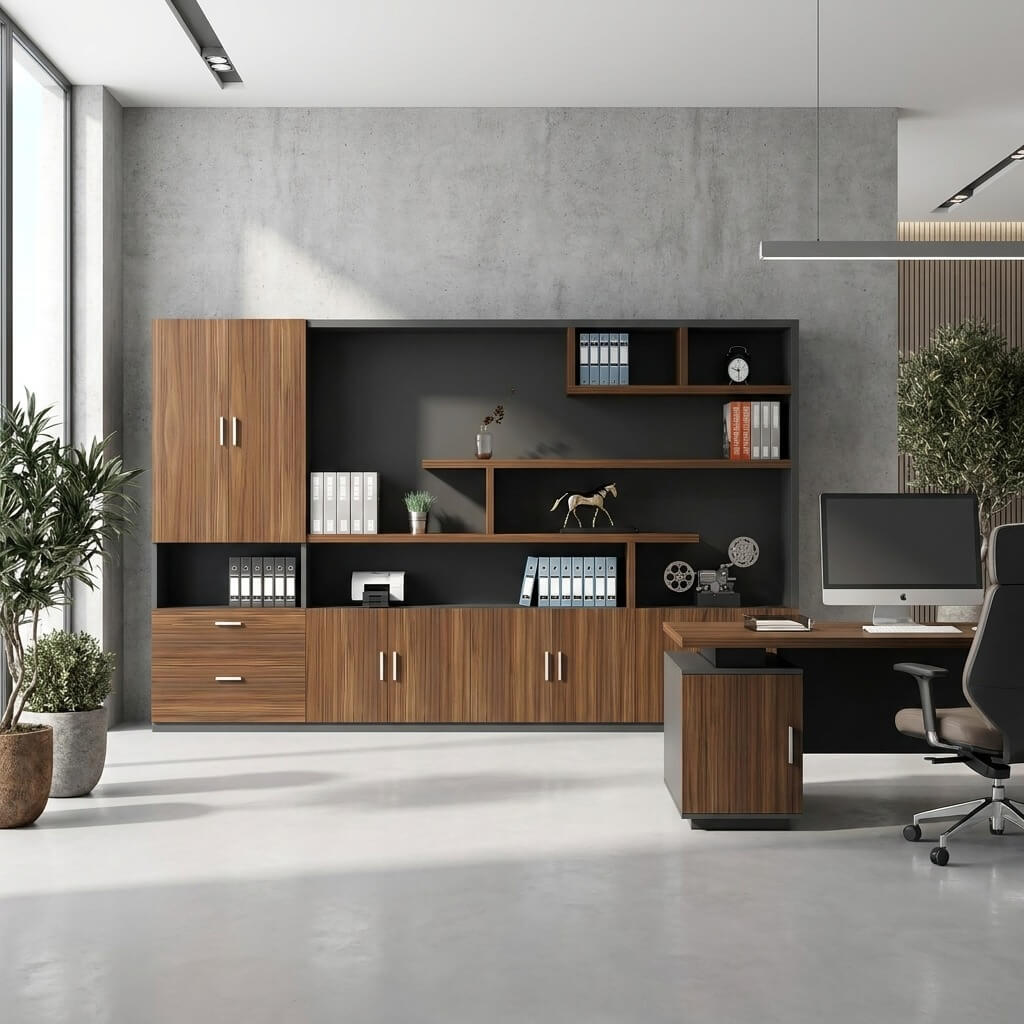 Modern Office Storage Cabinet with Partitioned Shelves ANZHAP-WJG-711-mainpictures 19
