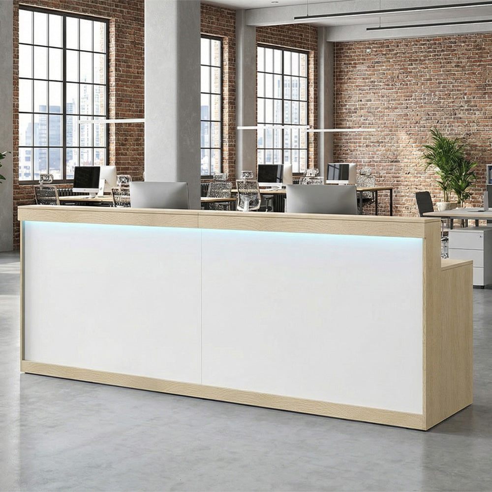Modern Reception Desk with LED Lockable Drawer Clinic Salon ANZHAP-mainimage 4 JDT-2214