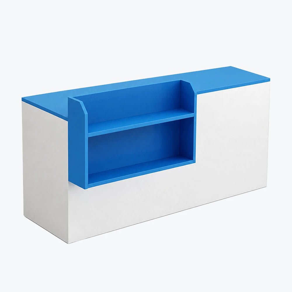 Modern Retail Checkout Counter with Display Shelf Affordable Sales Desk ANZHAP-JDT-2043-mainpictures 16