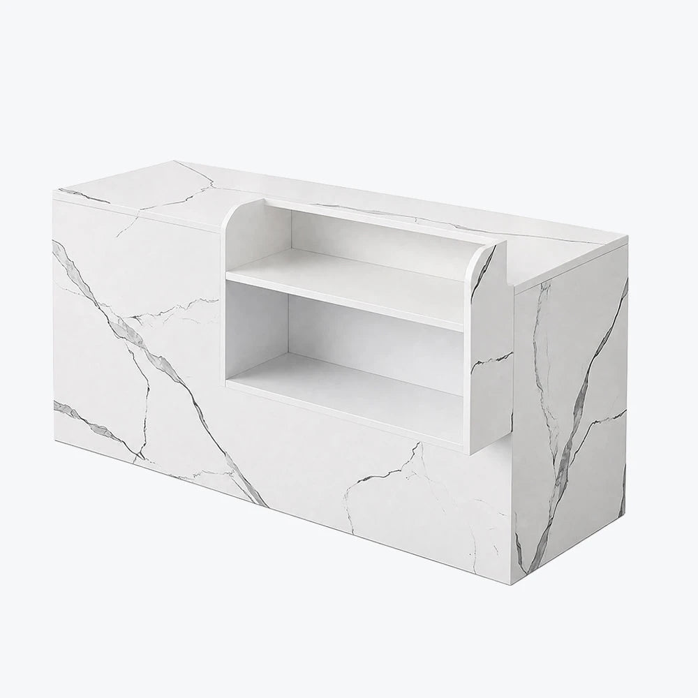 Modern Retail Checkout Counter with Display Shelf Affordable Sales Desk ANZHAP-JDT-2043-mainpictures 4