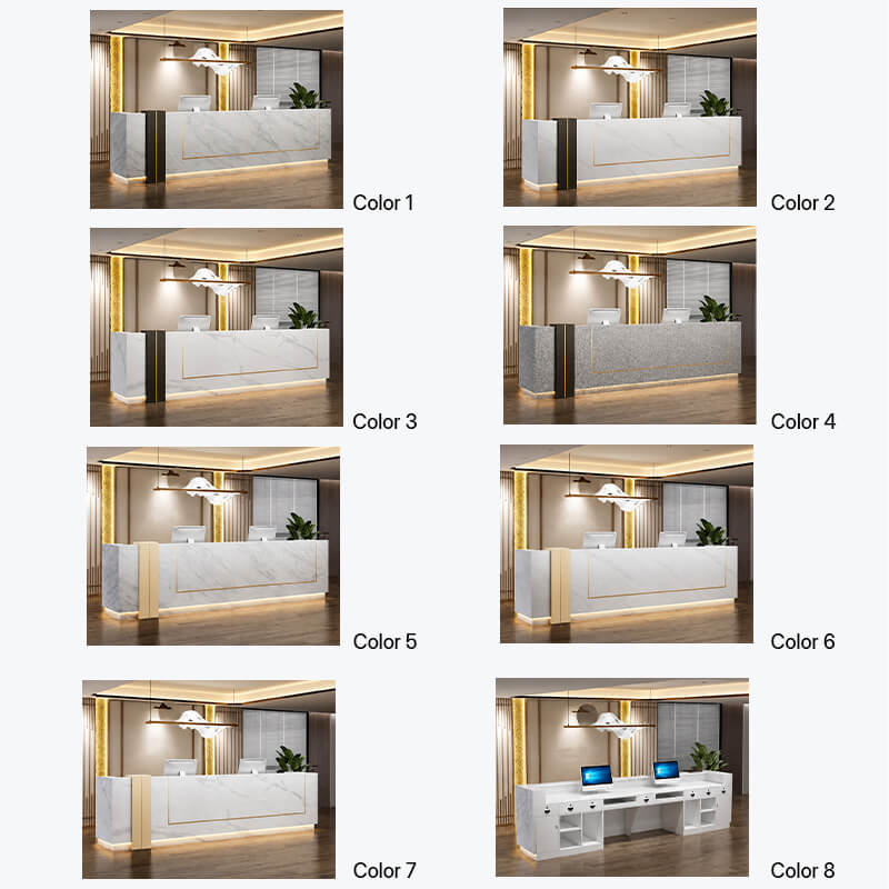 Office Furniture Reception Counter for Modern Workspaces - Color Options