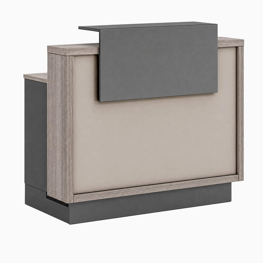 Professional Reception Table with Wood Finish for Modern Workspaces
