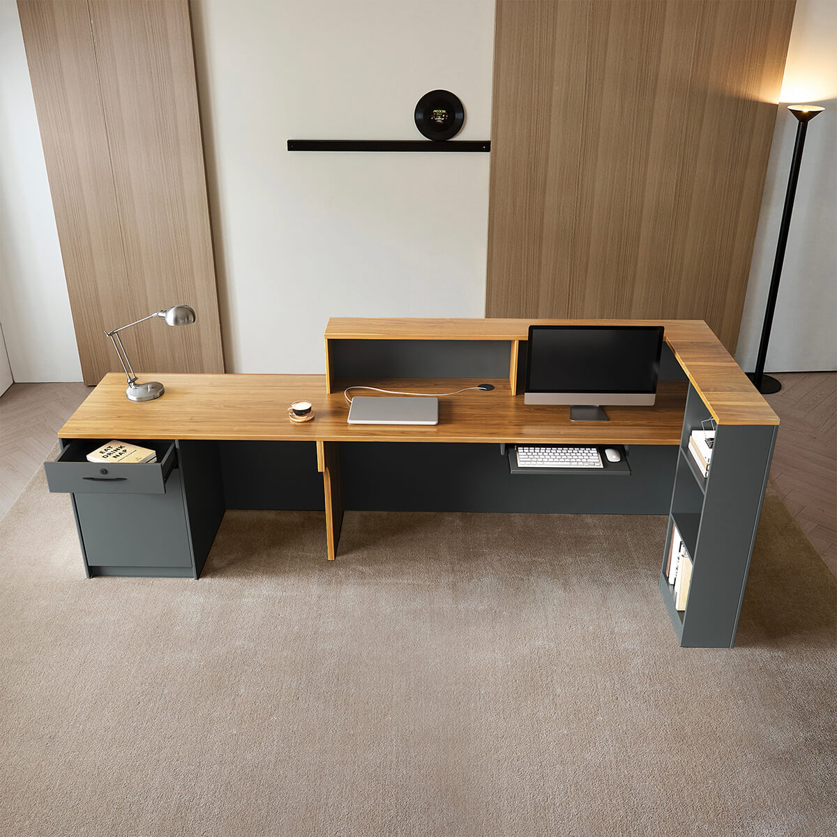 Professional L-Shaped Welcome Desk for Modern Companies - ANZHAP JDT-2215 Main picture 7