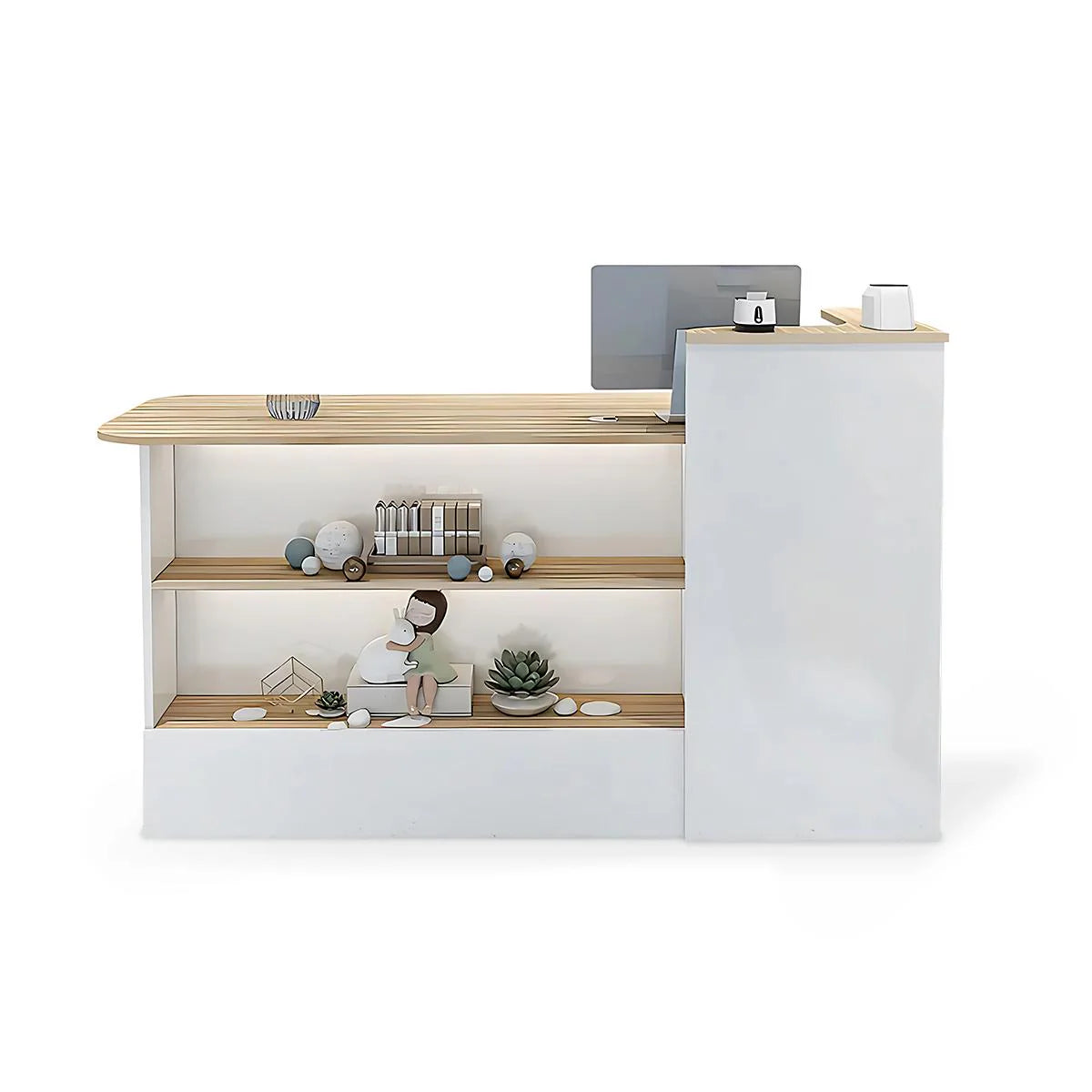 Modern Small Reception Desk with Storage & Reception Counter