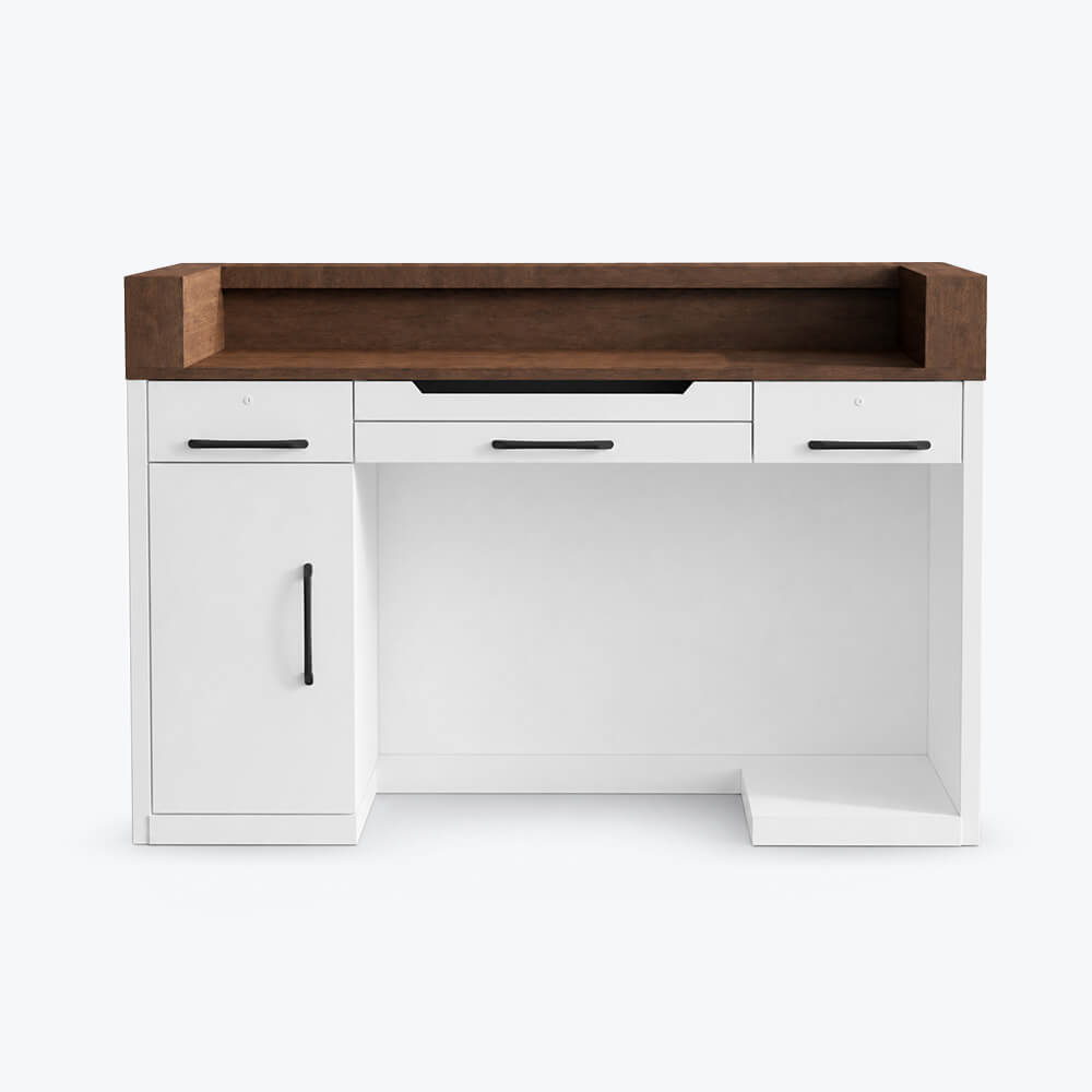 Small Reception Counter Wood Reception Desk for Salons
