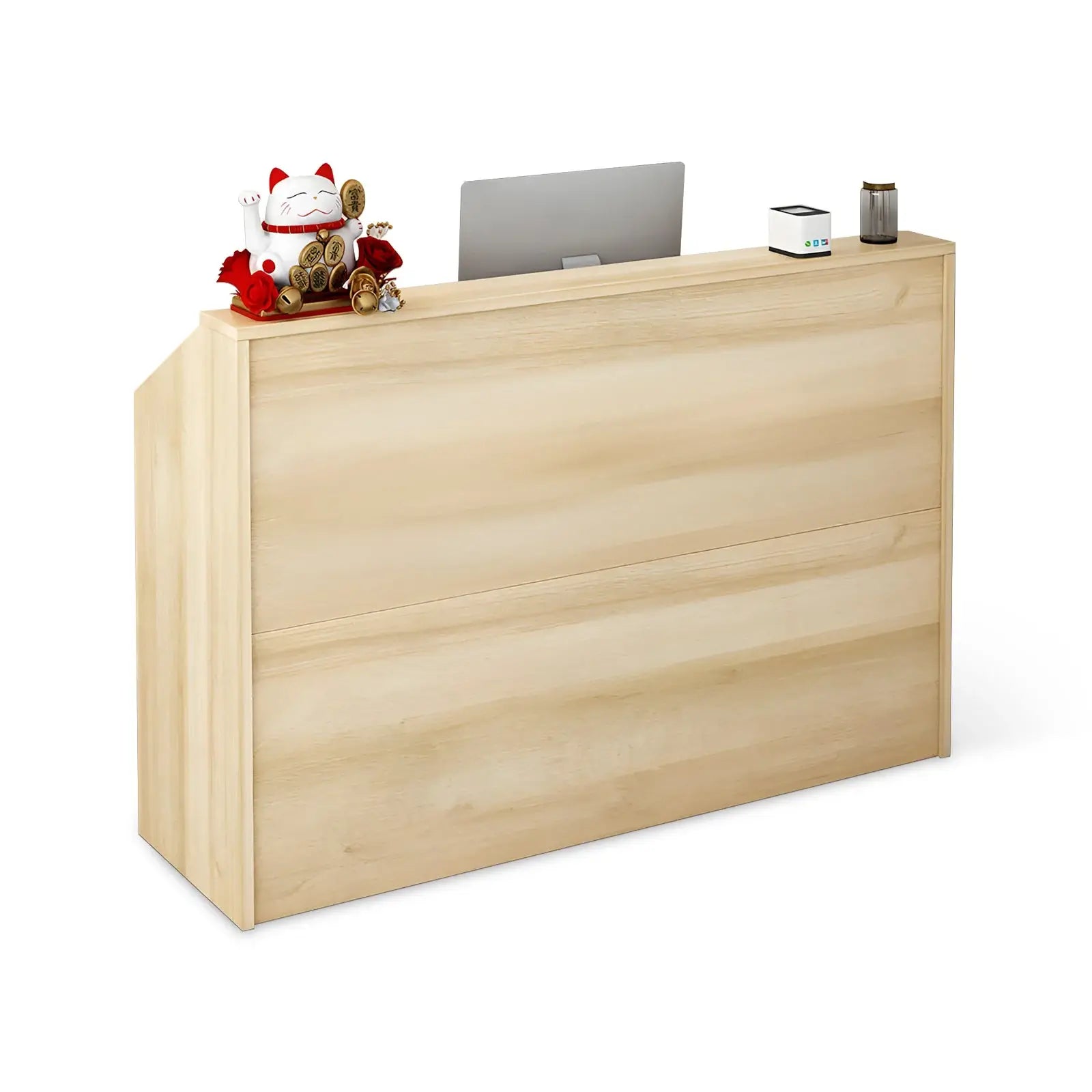 Petit bureau de réception en bois, idéal pour les petits espaces de salon | ANZHAP