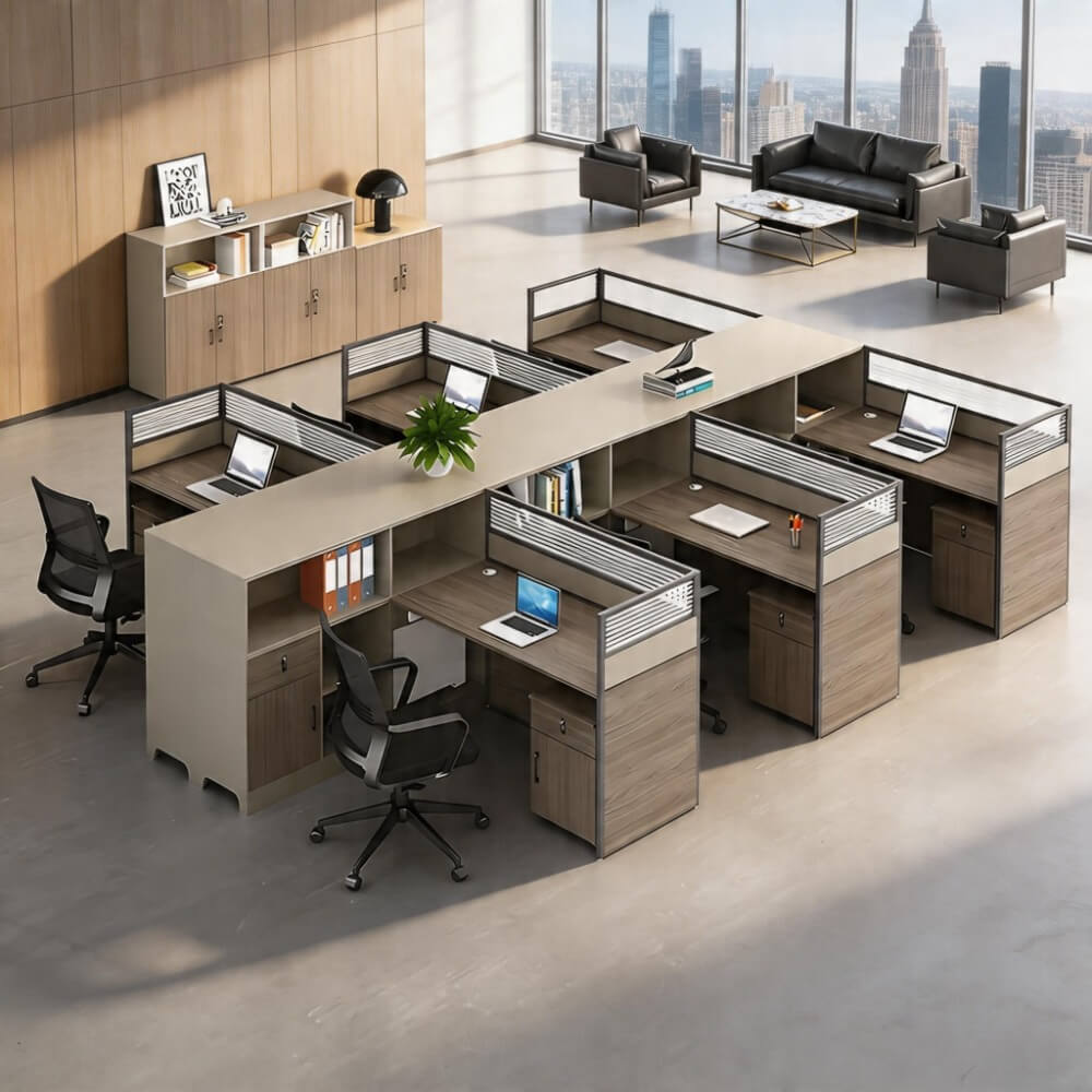 Wooden Office Desk with Drawers - Large Modern Computer Desk ANZHAP-BGZ-205-mainpictures 2
